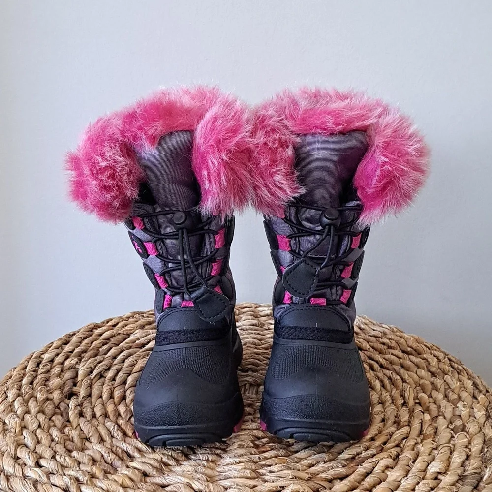Kamik Toddler Girls Grey‎ Nylon Waterproof/Insulated Winter/Snow/Outdoor Boots 9